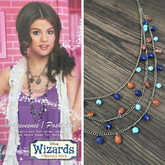 3 Tier Layered Chain Bead Necklace ASO Alex Russo / Selena Gomez - Picture 2 of 9